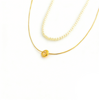 Korean Minimalist Small Rice Pearl Layered Necklace