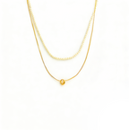 Korean Minimalist Small Rice Pearl Layered Necklace