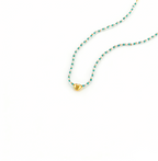 Natural Crystal 3D Heart Beaded Necklace