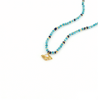 Retro Lapis Lazuli Beaded Necklace