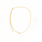 Adjustable Length Sweater Necklace - Single Pearl Minimalist