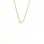 Adjustable Length Sweater Necklace - Single Pearl Minimalist