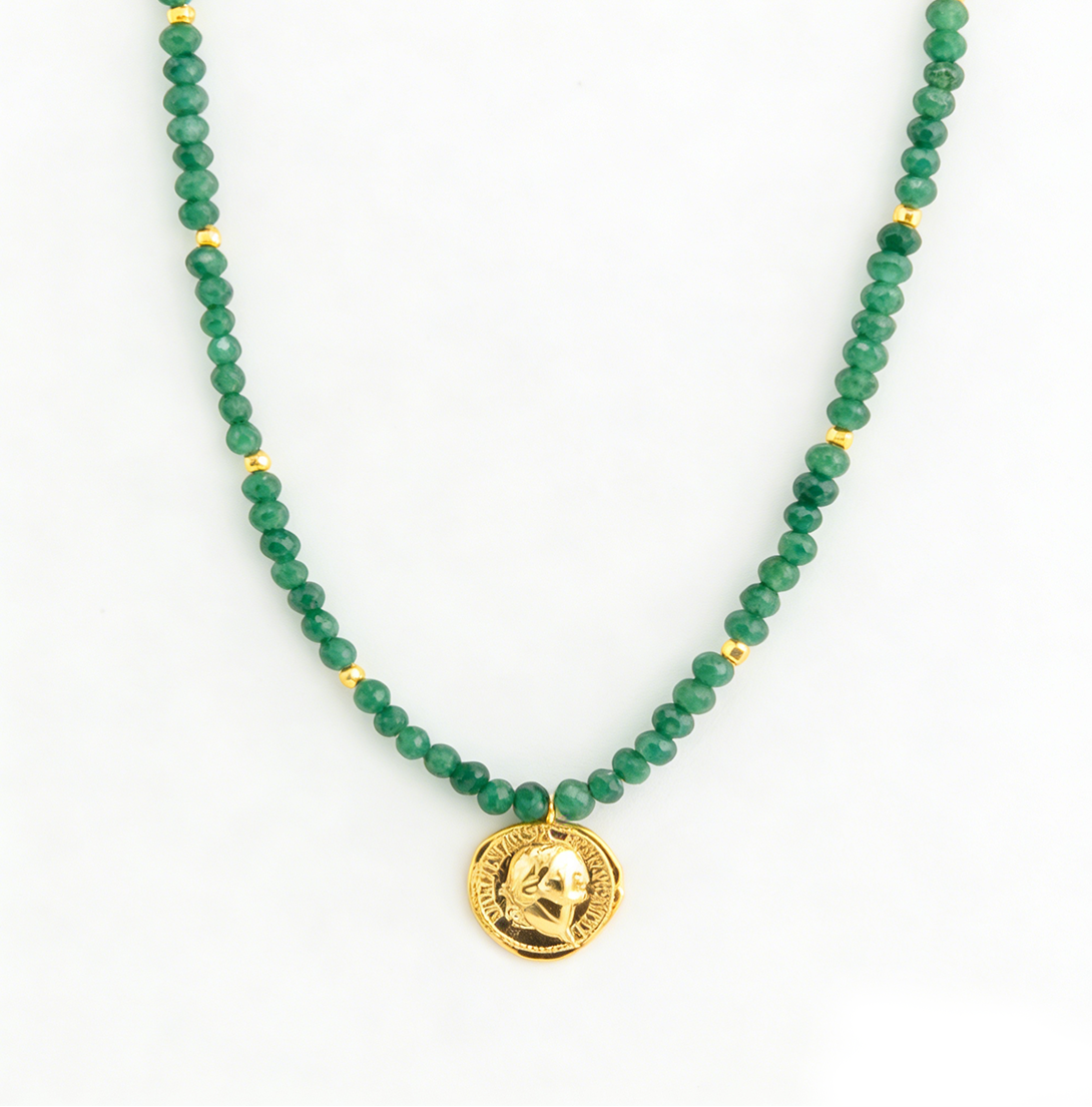 Retro Colorful Stone Beaded Necklace