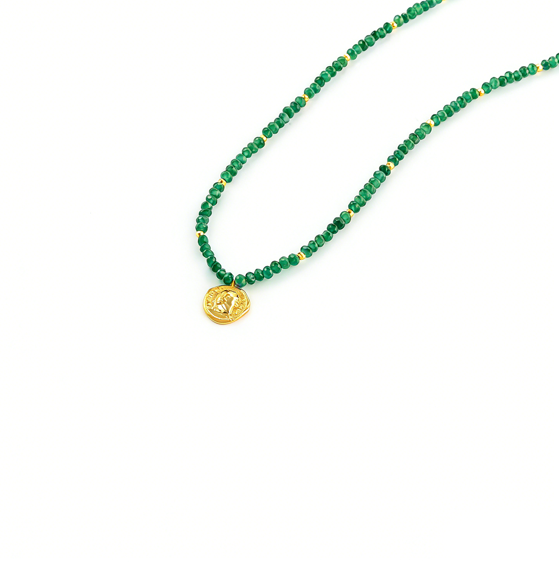 Retro Colorful Stone Beaded Necklace