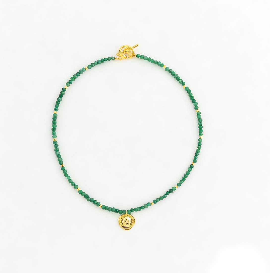 Retro Colorful Stone Beaded Necklace