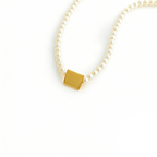 Pull-Adjustable French Vintage Square Pearl Necklace