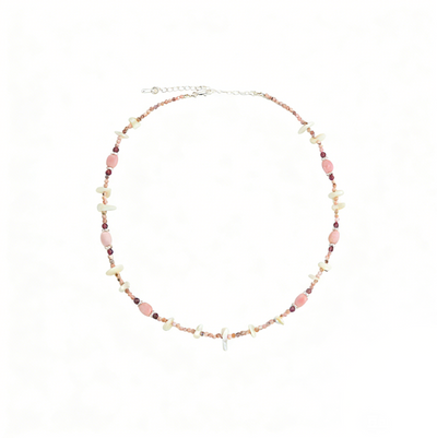 Natural Crystal & Irregular Agate Beaded Necklace