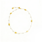 French Gentle Choker & Sweater Chain - Geometric Metal Bean Pearl