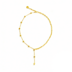 Trendy Metal Pig Nose & Heart Spliced Y-Necklace