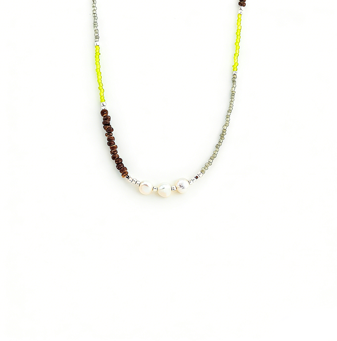Dopamine Colorful Stone Beaded Necklace