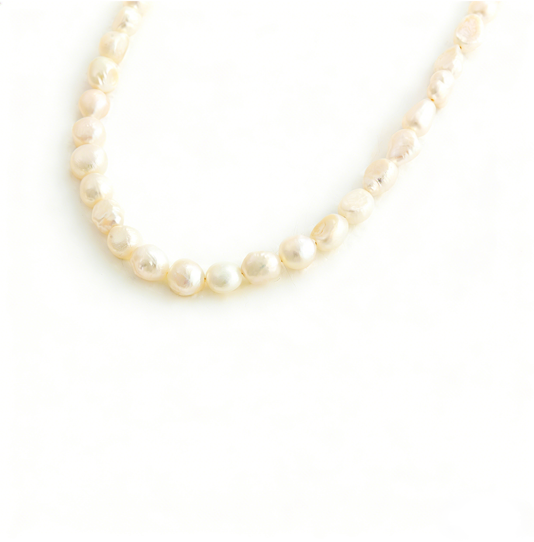 Freshwater Pearl OT-Clasp Flower Baroque Necklace