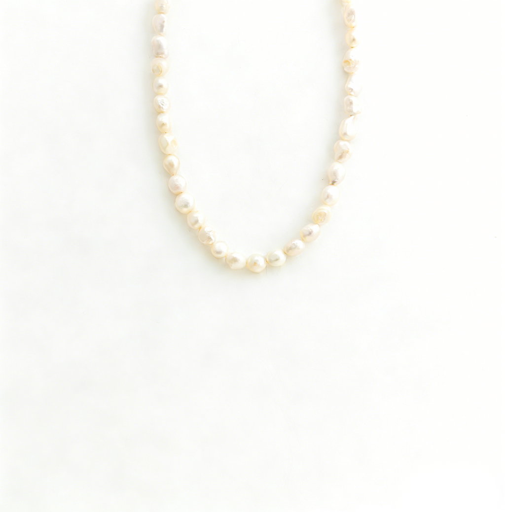 Freshwater Pearl OT-Clasp Flower Baroque Necklace