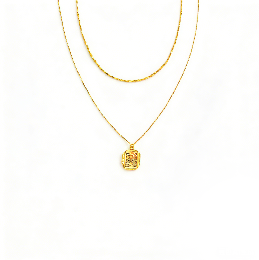 Square Double-Layer Sweater Chain