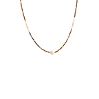Freshwater Pearl & Tiger Eye Beaded Necklace