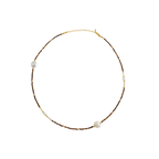 Freshwater Pearl & Tiger Eye Beaded Necklace