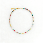 Versatile Colorful Agate Natural Stone Beaded Pearl Necklace