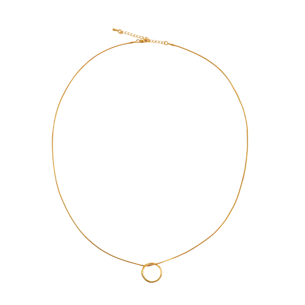 Simple Hollow-Out Pendant Sweater Necklace