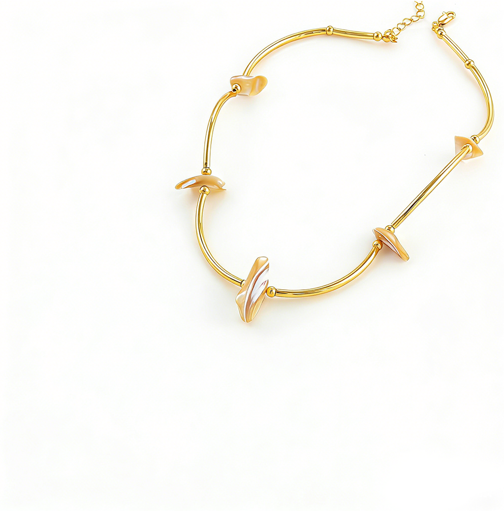 Korean Minimalist Small Rice Pearl Layered Necklace