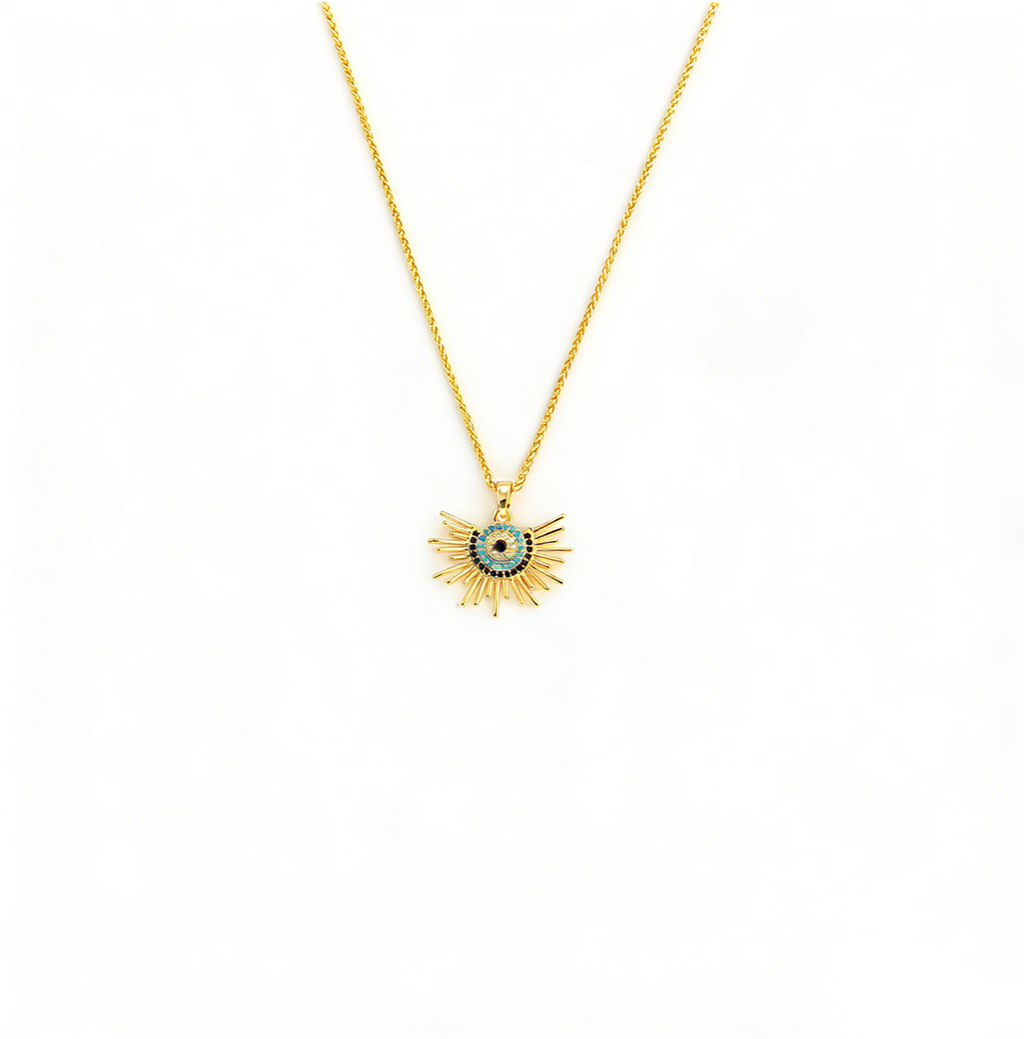 Trendy Turkish Blue Eye Pendant Necklace