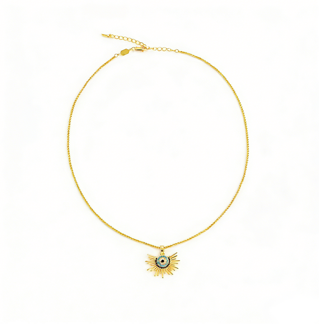 Trendy Turkish Blue Eye Pendant Necklace