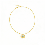 Trendy Turkish Blue Eye Pendant Necklace